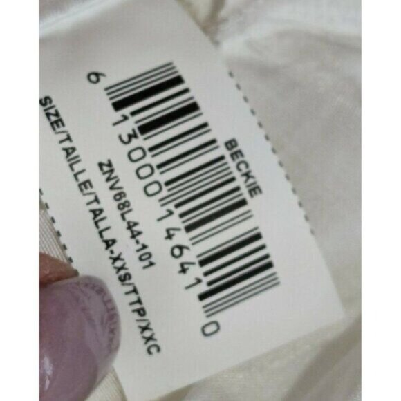 BCBGMaxAzria Dress XXS White Gauzy Resort Beach Beckie Off Shoulder - Picture 11 of 11